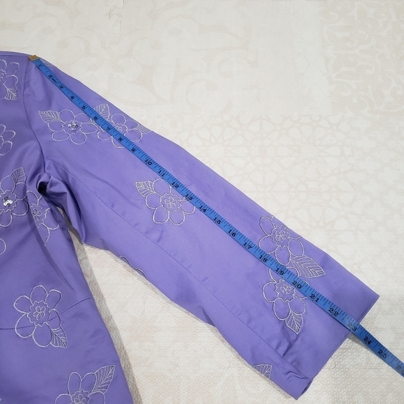 Trenz By Thereza Renz Padded Shoulders Embroidered Blazer / Jacket size 2X - Picture 8 of 13